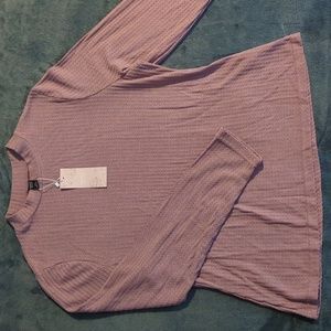 NWT Emery Rose Waffle Knit Light Mauve Long Sleeve Shirt Size 4XL